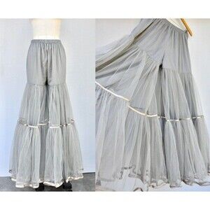 Vintage Palazzo Pants Bell Bottom Wide Leg Boho Carnival Hippie Gypsy L - XL